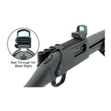 UTG Picatinny Optic Mount with See-Through for 12 Gauge MOSSBERG 590 and 500 Shotguns (Black)