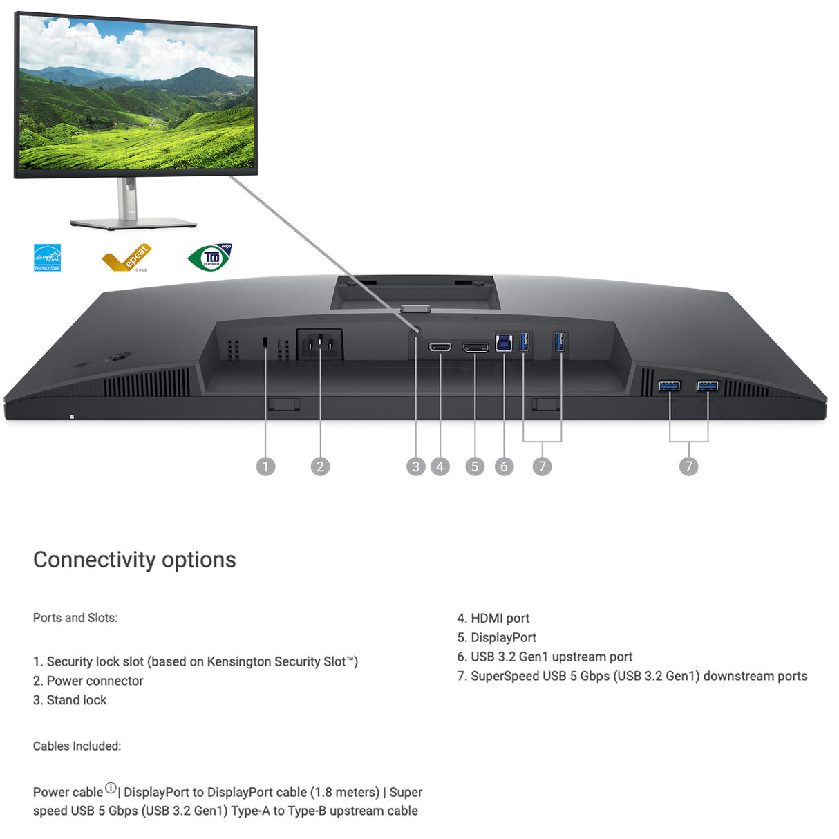 Dell P2723D 27 Inch QHD 1440p LED Backlit Black LCD Monitor Bundle