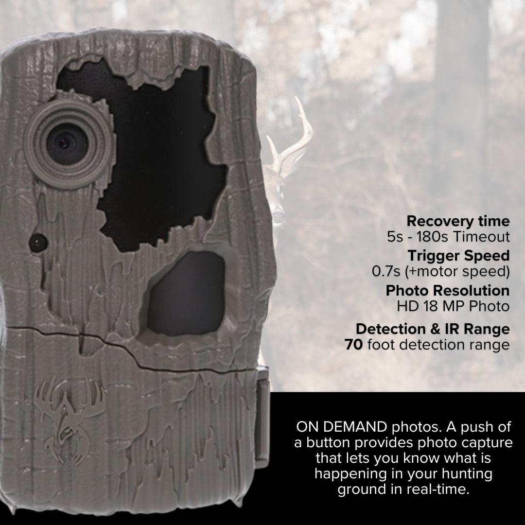 Wildgame Innovations Spark 2.0 Combo Lightsout 18MP Trail Camera with 70-Feet Detection Range Bundle