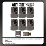 Wildgame Innovations Spark 2.0 Combo Lightsout 18MP Trail Camera with 70-Feet Range (6-Pack) Bundle