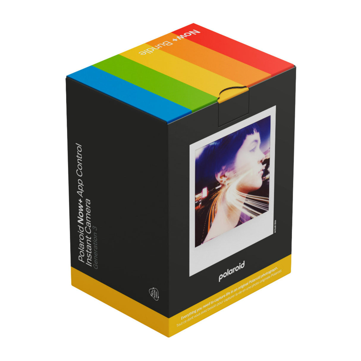 Polaroid Now Plus Generation 3 Instant Camera with Color Film Bundle (Black, 8 Photos)