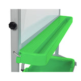 Luxor MB3040WBIN Classroom Chart Stand with Storage Bins, Adjustable Height, and Magnetic Design