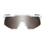 100% Speedcraft Sunglasses Matte White HiPER Silver Lens