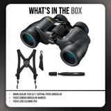 Nikon Aculon 7x35 A211 Central Focus Binocular with Aspherical Multi-Coated Eco-Glass Lenses Bundle
