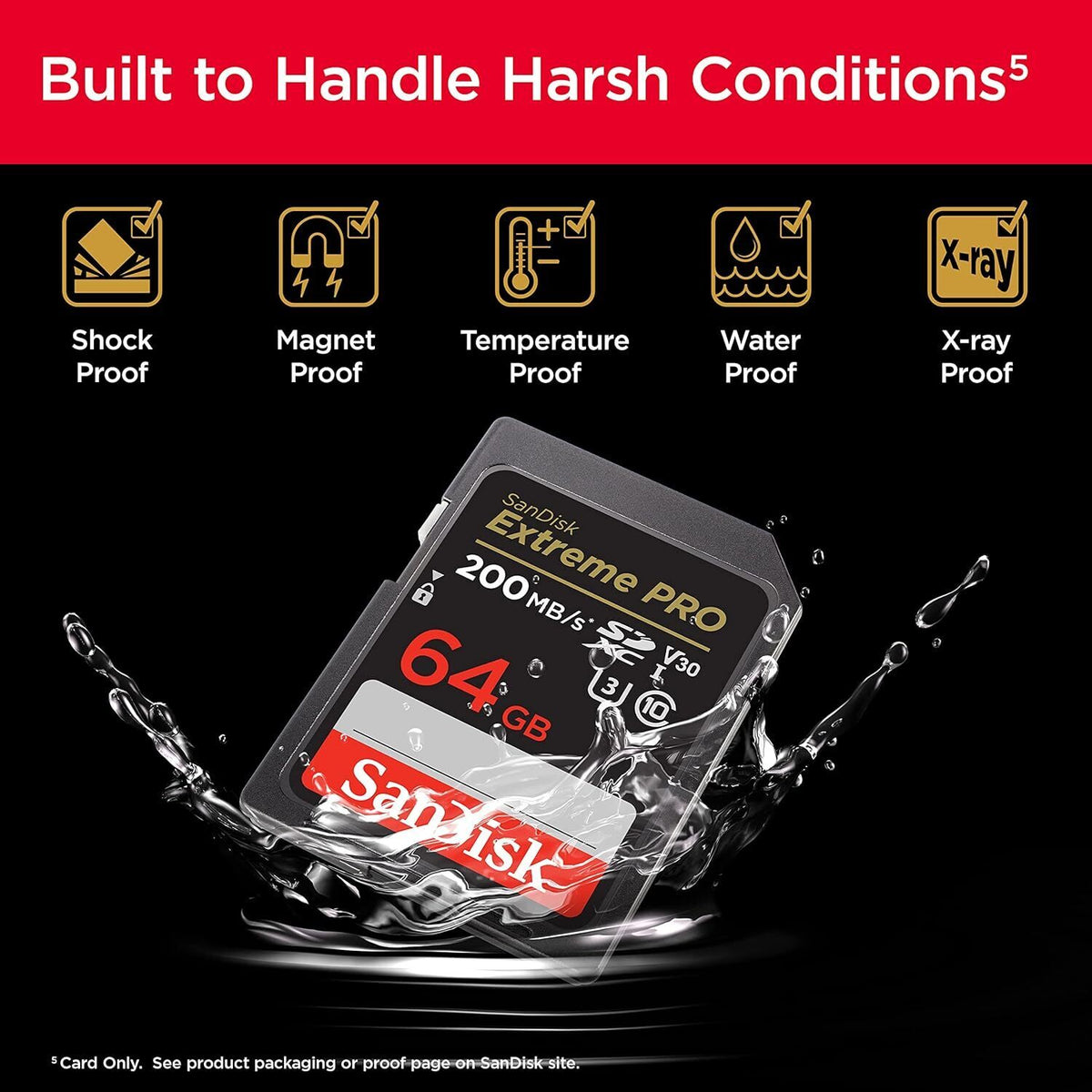 SanDisk 64GB Extreme PRO 200MB/s SDXC UHS-I Memory Card (2-Pack) with USB 3.0 Memory Card Reader