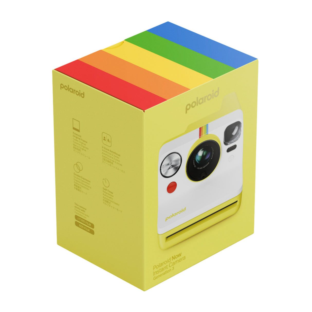 Polaroid Now Generation 3 Analog Instant Camera with Two-Lens Autofocus System (Yellow)