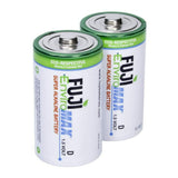 Fuji EnviroMAX D Super 1.5V 4100mAh Alkaline Battery for Clocks, Radios, and Smoke Detector (2-Pack)