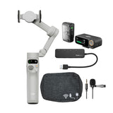 DJI Osmo Mobile 7 Gimbal Bundle with DJI Mic 2 (1 TX + 1 RX), Travel Case, Lavalier Mic and USB Hub