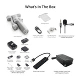 DJI Osmo Mobile 7 Gimbal Bundle with DJI Mic 2 (1 TX + 1 RX), Travel Case, Lavalier Mic and USB Hub