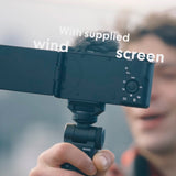 Sony Alpha ZV-E10 APS-C Vlog Camera with 16-50mm Lens (White) and Vlogger Accessory Kit Bundle