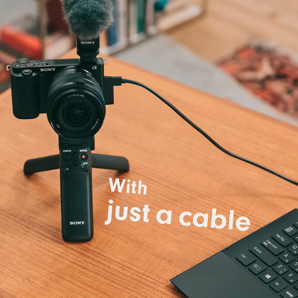 Sony Alpha ZV-E10 APS-C Vlog Camera with 16-50mm Lens (Black) and Vlogger Accessory Kit Bundle