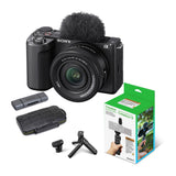 Sony Alpha ZV-E10 II Content Creators Camera with Lens (Black) and Creator Accessory Kit Bundle