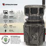 Stealth Cam Revolver 36MP 360-Degree Cellular Trail Camera and Rechargeable Li Battery Pack Bundle