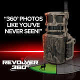Stealth Cam Revolver 40MP Pro 360-Degree Cellular Trail Camera (6-Pack) and Battery (6-Pack) Bundle