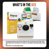 Polaroid Now Generation 3 Analog Instant Camera (Pebble White) and Focus Camera Film Kit Bundle
