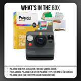 Polaroid Now Plus Generation 3 Instant Camera (Black) with Film Kit and Color Film for I-Type Bundle