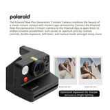 Polaroid Now Plus Generation 3 Instant Camera with Two-Lens AF System and Manual Mode (Black) Bundle