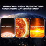 Celestron Heliostar 76 H-Alpha 76mm Aperture Telescope with SolarQuest Solar Tracking Mount Bundle