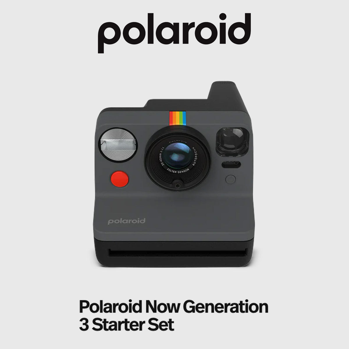 Polaroid Now Plus Generation 3 Instant Camera (Black) with Film Kit and Color Instant Film Bundle