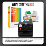 Polaroid Now Plus Generation 3 Instant Camera (Black) with Film Kit and Color Instant Film Bundle