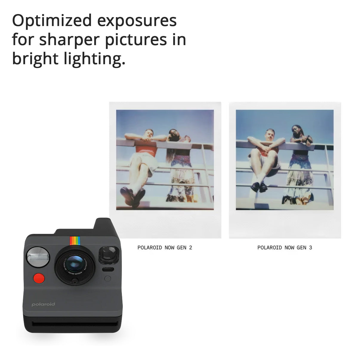 Polaroid Now Generation 3 Instant Camera with Film Kit and Color Instant Film (Black) Bundle