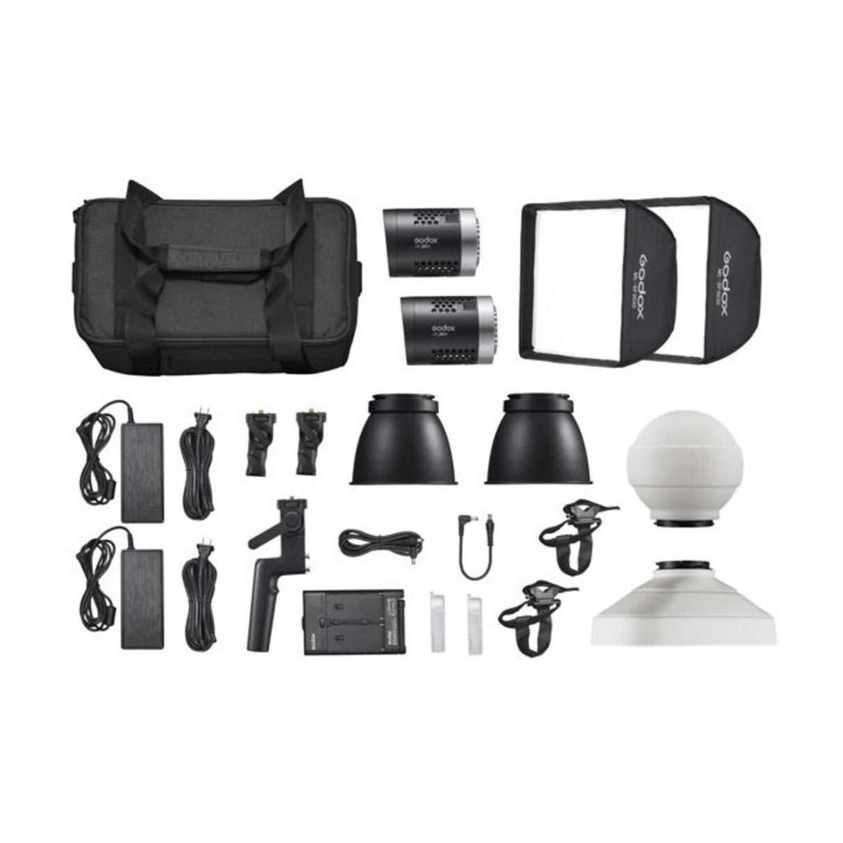 Godox ML30Bi Bi-Color LED 2 Light Kit with Wireless Control and Silent Motion for Zero Noise