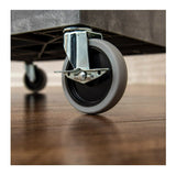 Luxor SEC111-B 24 x 18 Inch Plastic Utility Tub Cart with Three Shelves and Ergonomic Handle (Black)