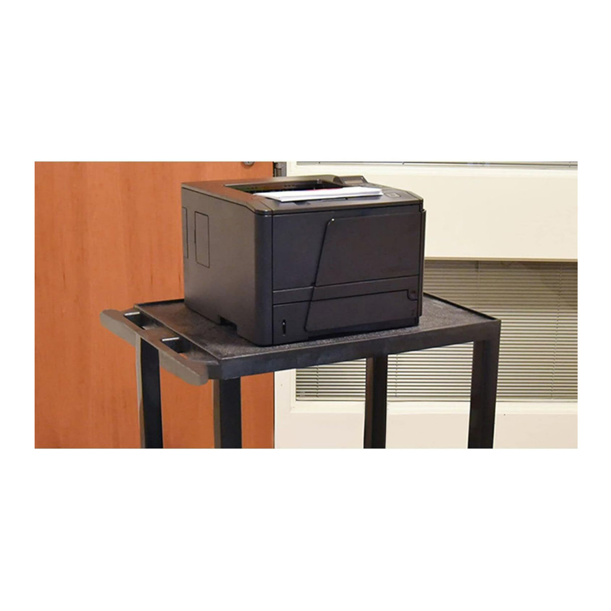 Luxor STC22-B Multipurpose Utility Cart with 2 Shelves and Thermoplastic Resin Body (Black)