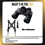 Nikon Action Extreme 8x40 ATB Focus Knob Rubber Armored Coating Binoculars with Harness Bundle