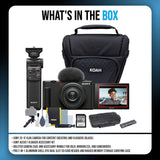Sony ZV-1F Vlog Camera for Content Creators and Vloggers (Black) and Vlogger Accessory Kit Bundle