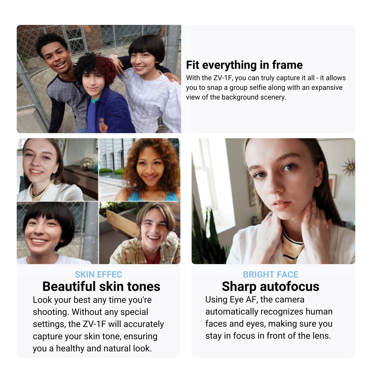 Sony ZV-1F Vlog Camera for Content Creators and Vloggers (White) and Vlogger Accessory Kit Bundle