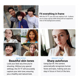 Sony ZV-1F Vlog Camera for Content Creators and Vloggers (White) and Vlogger Accessory Kit Bundle