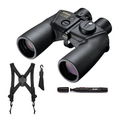 Nikon 7x50 OceanPro CF WP Global Compass Marine Binocular with Polycarbonate Body (Black) Bundle