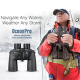 Nikon 7x50 OceanPro CF WP Global Compass Marine Binocular with Polycarbonate Body (Black) Bundle