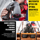 Nikon 7x50 OceanPro CF WP Global Compass Marine Binocular with Polycarbonate Body (Black) Bundle