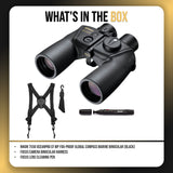 Nikon 7x50 OceanPro CF WP Global Compass Marine Binocular with Polycarbonate Body (Black) Bundle