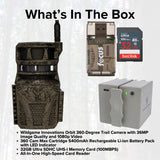 Wildgame Innovations Orbit 360-Degree 36MP Trail Camera with 5400mAh Rechargeable Battery Bundle