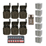 Wildgame Innovations Orbit 360-Degree 36MP Trail Camera (6-Pack) with 6 x 5400mAh Battery Bundle