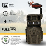 Wildgame Innovations Orbit 360-Degree 36MP Trail Camera with 32GB Memory Card and card Reader Bundle