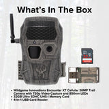 Wildgame Innovations Encounter XT Cellular 26MP Trail Camera with 720p Video Capture Bundle