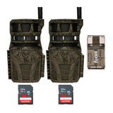 Wildgame Innovations Orbit 360-Degree 36MP Trail Camera (2-Pack) with Memory Card (2-Pack) Bundle