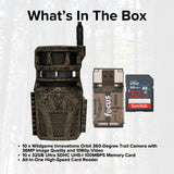 Wildgame Innovations Orbit 360-Degree 36MP Trail Camera (10-Pack) with Memory Card (10-Pack) Bundle