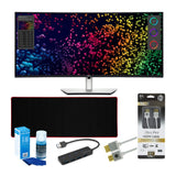 Dell UltraSharp U4025QW 40-Inch Curved Thunderbolt Hub Monitor with USB Hub and HDMI Cable Bundle