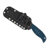 Spyderco Enuff 2 Blue K390 Leaf Reveal 12 Knife with 3.95-Inch K390 Steel Fixed Blade and FRN Handle