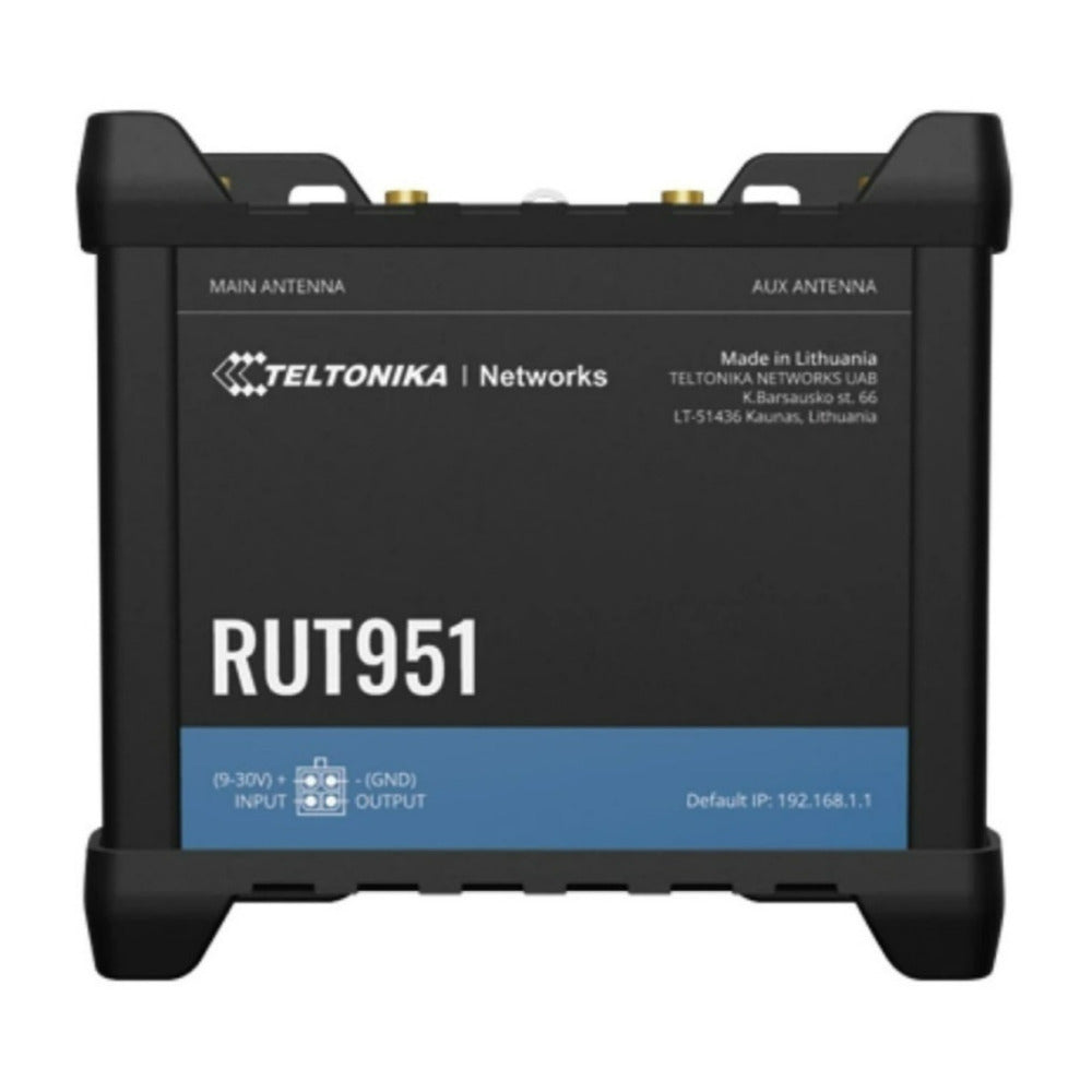 Teltonika RUT951 Industrial Cellular Router with Dual-SIM Connectivity and RutOS Power (Black)