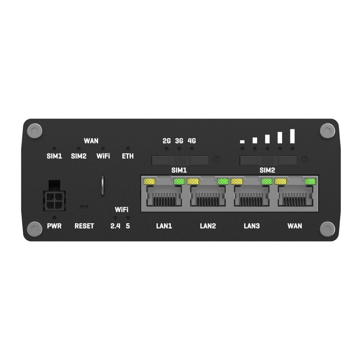 Teltonika RUTX11 LTE Cat 6 Industrial Cellular Router with 4 Gigabit Ethernet Ports (Black)