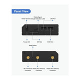 Teltonika RUT241 Industrial 4G LTE Cellular Router for IoT and M2M Uses with Wi-Fi Access (Black)