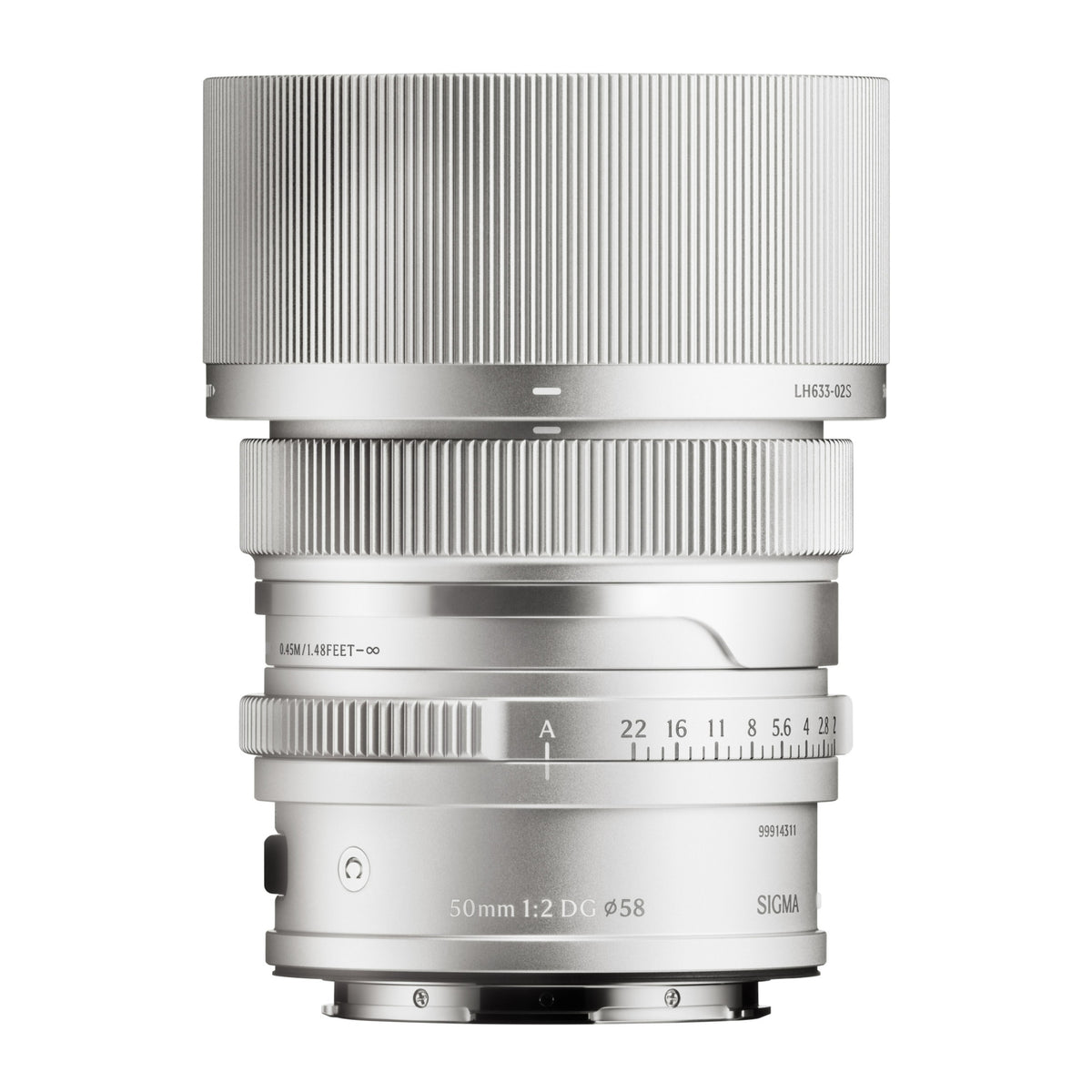 Sigma 50mm F2 DG Contemporary Lens with Manual Aperture Ring (Silver, L Mount)