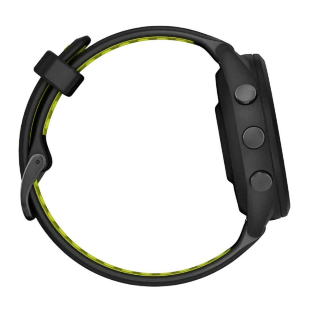 Garmin Forerunner 265S Black Bezel and Case AMOLED GPS Running Smartwatch (Black and Amp Yellow)