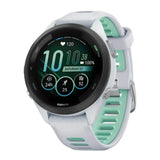 Garmin Forerunner 265S Black Bezel with Whitestone Case GPS Smartwatch (Whitestone and Neo Tropic)